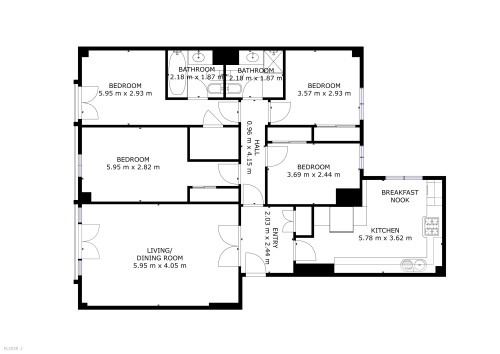 plano  de Piso de lujo 💎 con 2 plazas de garaje 🚘  y piscina 🛟  en Acacias