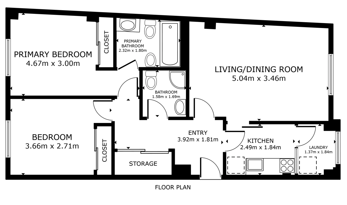 plano  de Piso en venta con ascensor en Tres Olivos