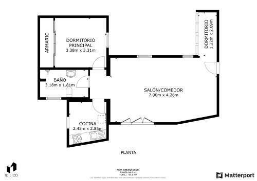 plano  de Piso en venta con ascensor en Chueca