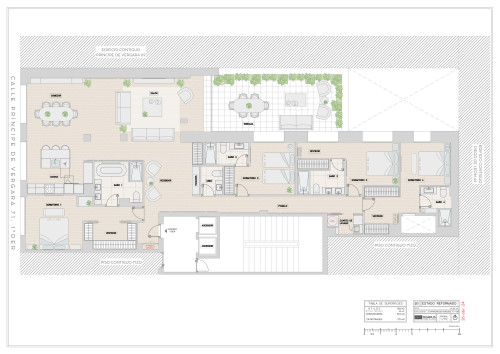 plano  de Piso de lujo en Castellana