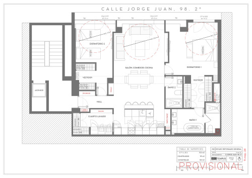 plano  de Piso en venta de lujo en Jorge Juan