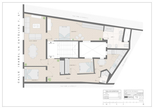 plano  de Amplio piso en venta entre Sol y Gran Vía