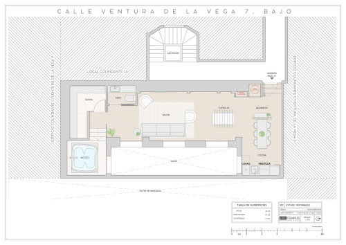 plano  de Piso amueblado de lujo en Ventura de la Vega