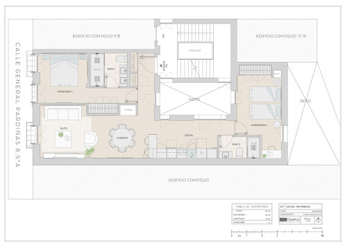 plano  de Piso en venta reformado y amueblado de lujo