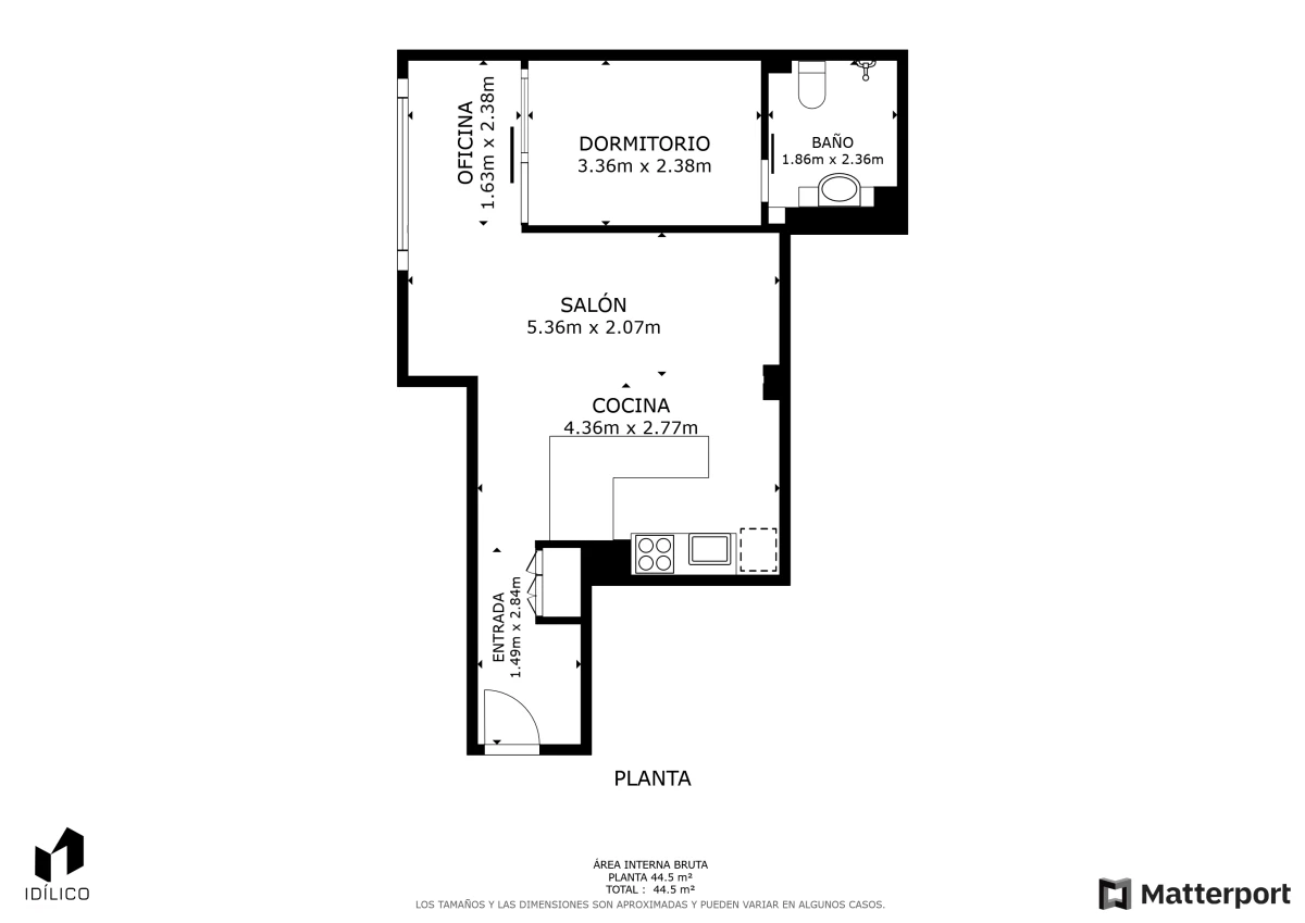 plano  de Piso reformado con garaje