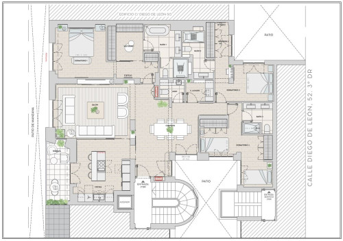 plano  de Piso de lujo en Diego de León