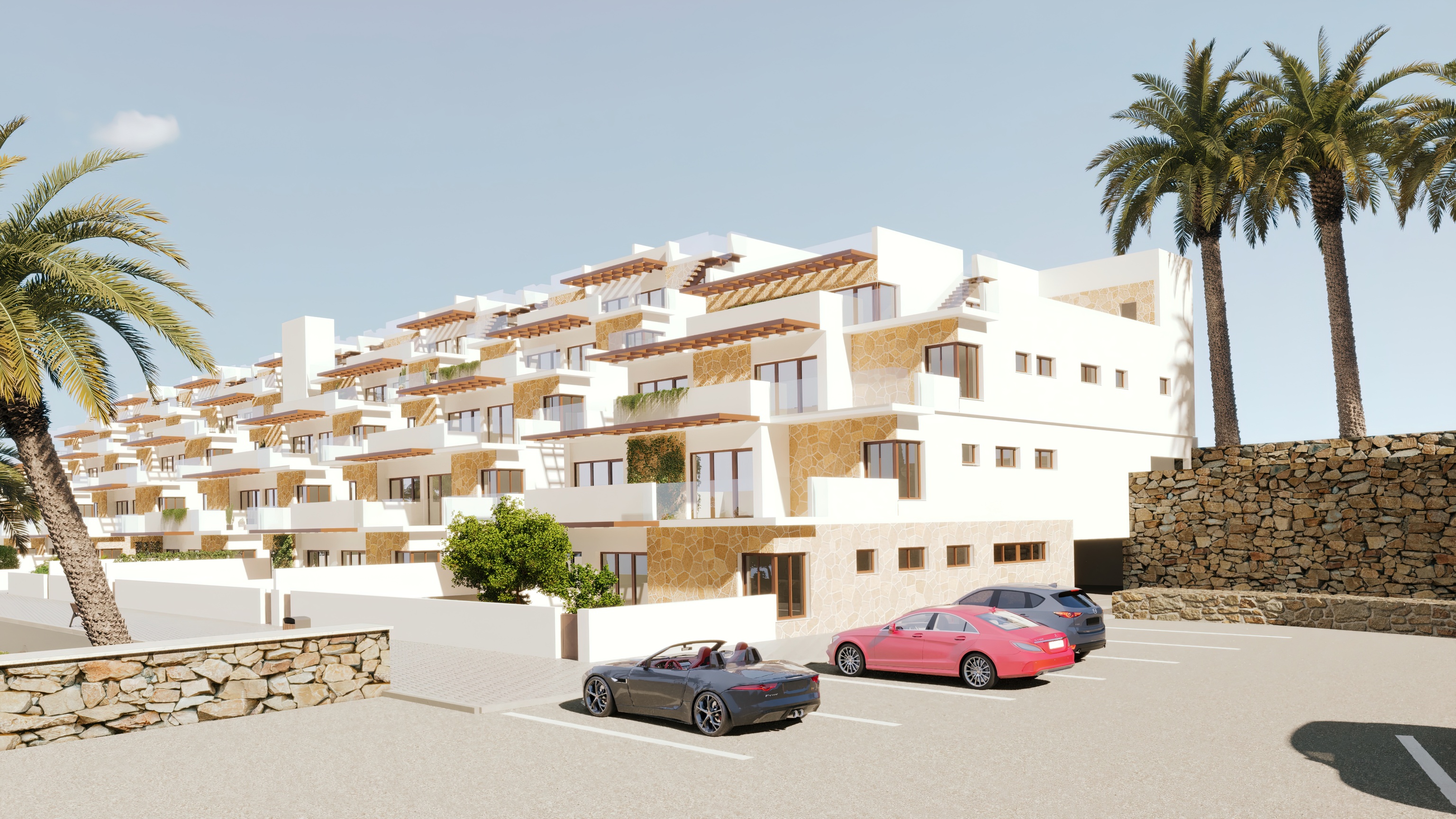 Piso de obra nueva con vistas al mar, piscina y garaje
