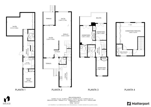 plano  de Chalet adosado reformado con piscina