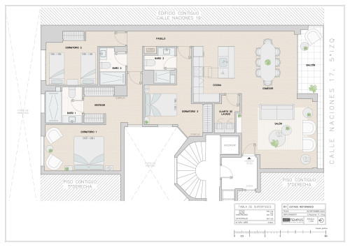 plano  de Piso reformado de lujo en Goya