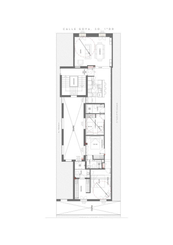 plano  de Piso reformado de lujo en calle Goya