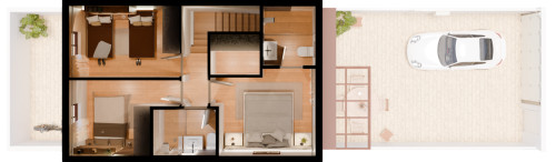 plano  de Chalet adosado en Antas