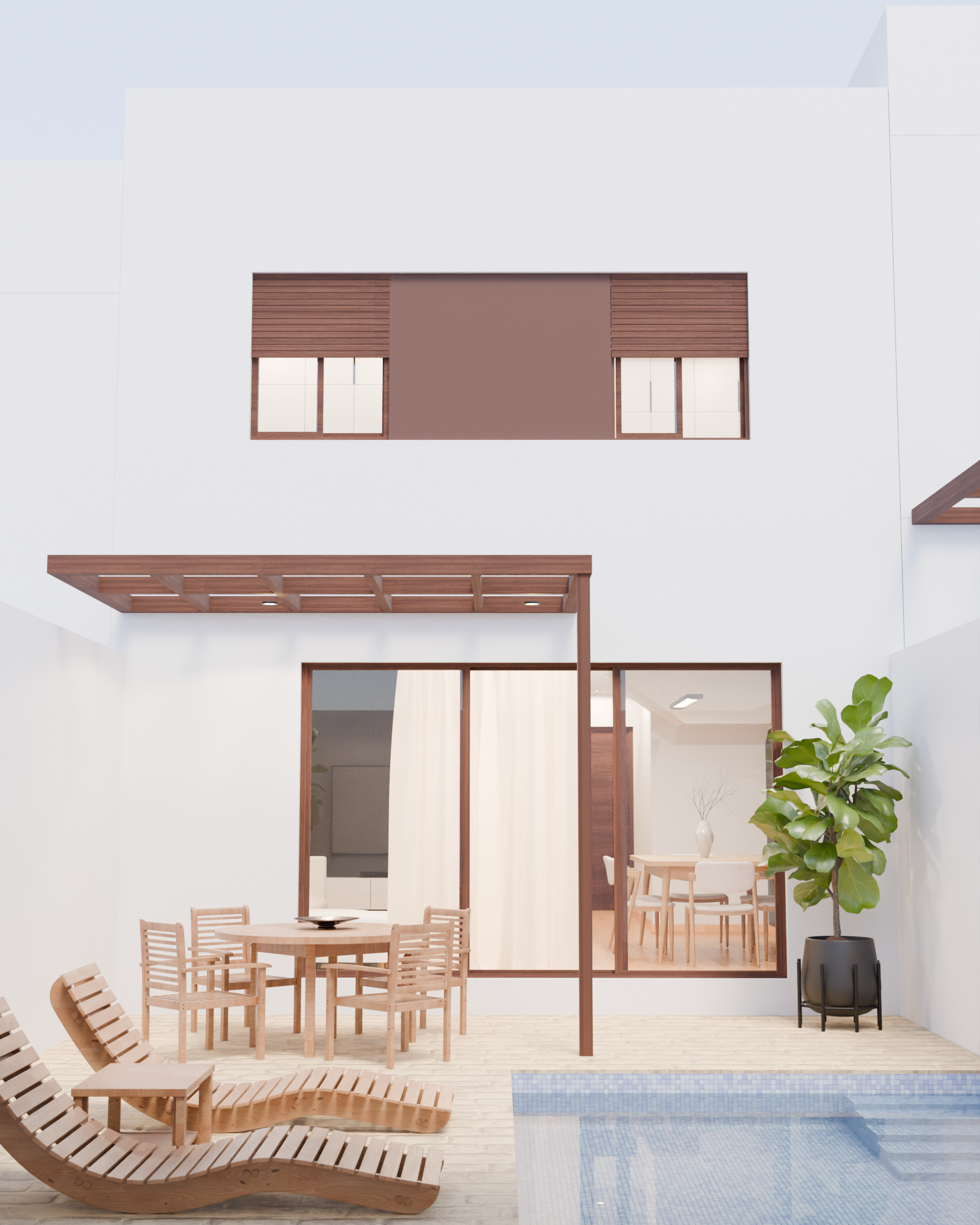 Chalet adosado con piscina en Antas