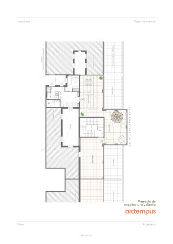 plano  de Ático reformado en Goya