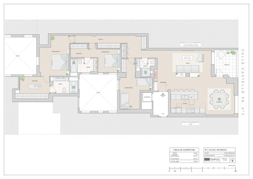 plano  de Piso con ascensor y garaje en Castellana