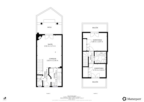 plano  de Piso a reformar con vistas al mar en Mojácar Playa