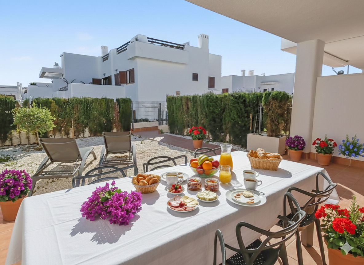 Piso bajo en Mar de Pulpí con jardín