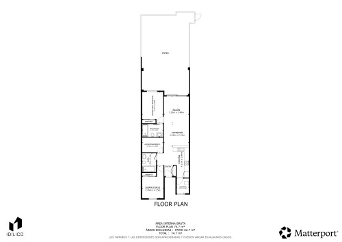 plano  de Piso bajo en Mar de Pulpí con jardín