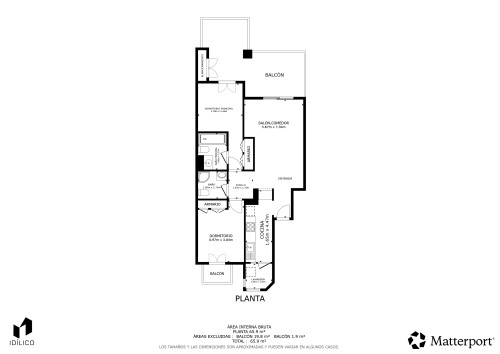 plano  de Appartement rénové avec terrasse, piscine et place de parking à Vera Playa